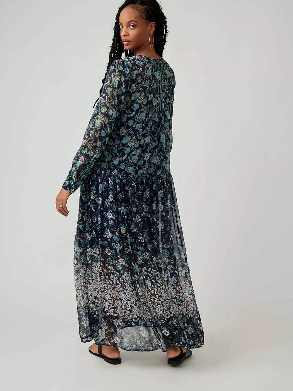 Free People See Through It Floral Maxi Dress - Picture 3 of 13
